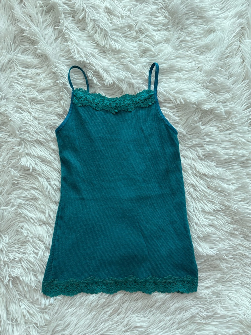Faded Glory Teal Lace-Trim Camisole
